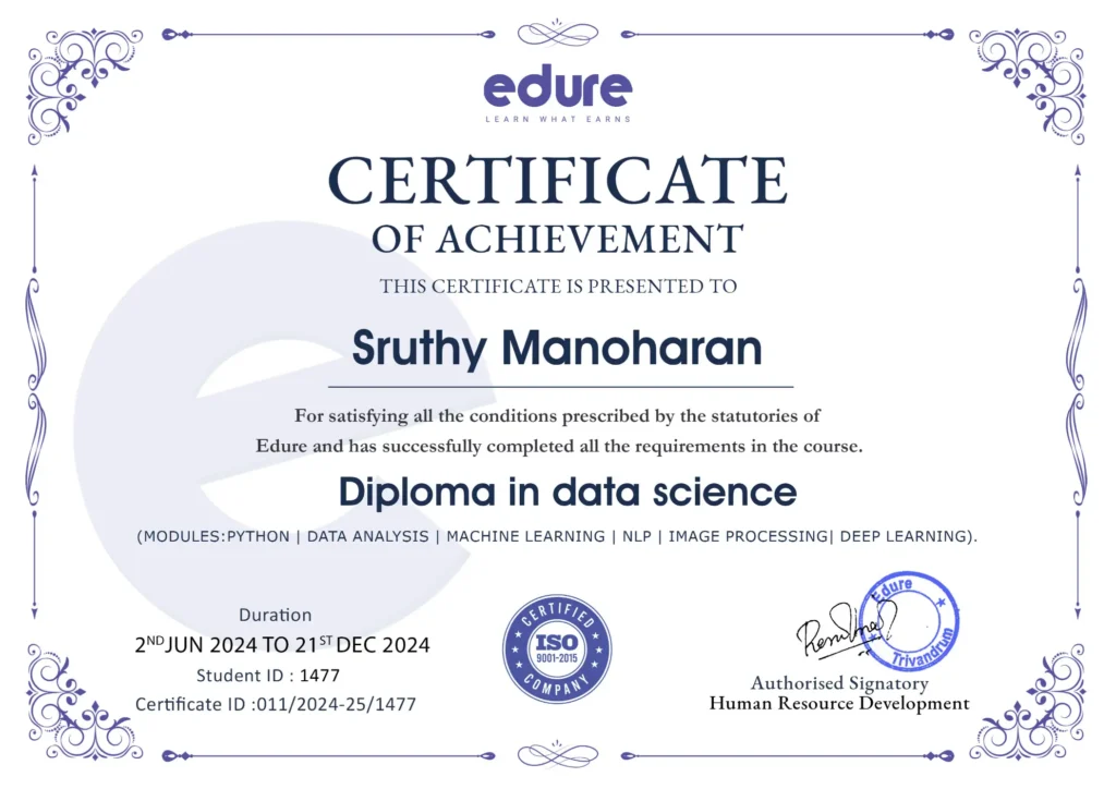 certificate