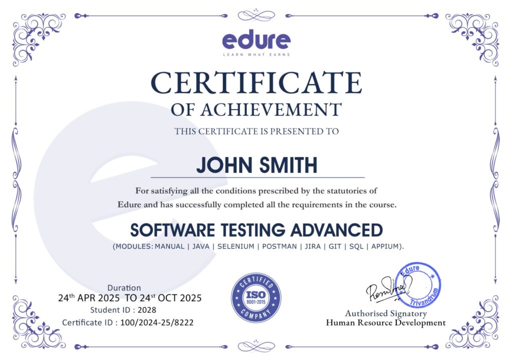 Software Testing Course Trivandrum